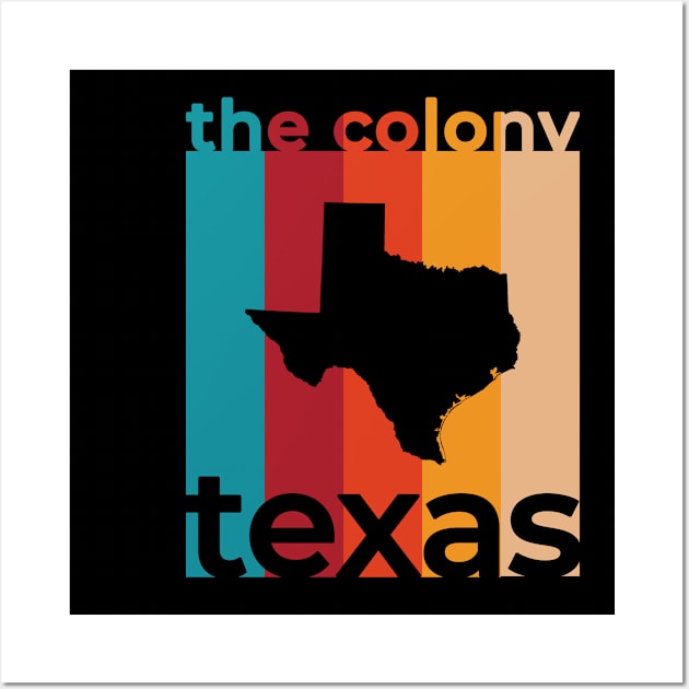 The Colony Texas Retro Wall Art by easytees